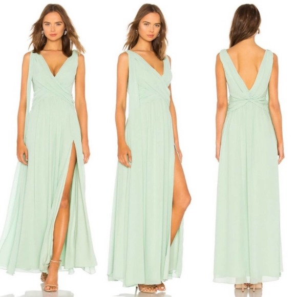 MAJORELLE Dresses & Skirts - MAJORELLE Gown Mint Green Wedding Bridesmaid Prom Maxi Dress